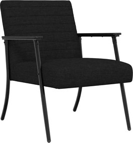 vidaXL karosszék Fekete 59 x 75 x 78 cm szövet