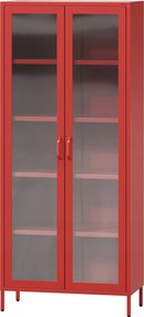 Jan Nowak Üvegezett Fém Csillámos Modern Angelo vitrin: Piros