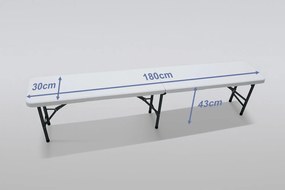 Önálló műanyag pad - 180 cm