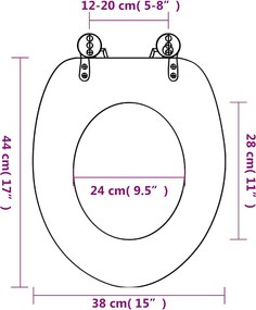 Tengericsillag mintás MDF WC-ülőke