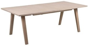Asztal Oakland C102Világos tölgy, 74x100x210cm, Hosszabbíthatóság, Laminált forgácslap, Természetes fa furnér, Fa