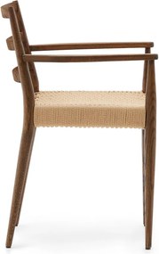 Barna-natúr színű tölgyfa étkezőszék szett 2 db-os Analy – Kave Home