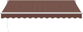 Barna kézzel kihúzható napellenző 350 x 250 cm