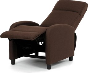 Polohovací křeslo, hnědá, látka, TV-W3397 BR2