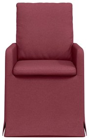 Étkező Székek 2 pcs bordó 57 x 67 x 98 cm szövet