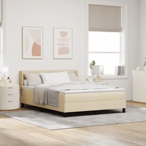 Boxspring Ágy Matrac-kal - Krém, 140 x 200 cm, Szövet