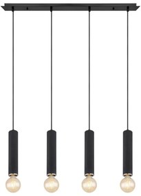 Globo 15499-4H - MARION 4xE27/60W/230V fekete fa függeszték