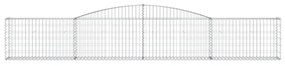 vidaXL 5 db íves horganyzott vas gabion kosár 400x30x60/80 cm