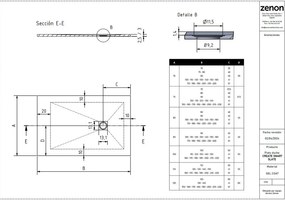 Create Smart Corten Zinc zuhanytálca_70X110
