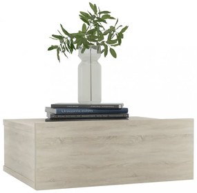 2 db sonoma tölgy szerelt fa függő éjjeliszekrény 40x30x15 cm