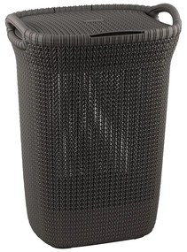 Knit Tall sötétszürke ruhakosár, 57 l - Curver