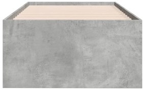 betonszürke kanapéágy fiókkal matrac nélkül 100x200 cm
