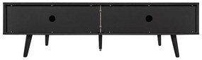 Fekete TV-állvány tölgyfa dekorral 178x50x40 cm Rove – Woodman