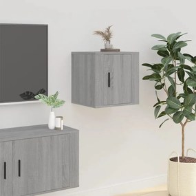 2 db szürke sonoma falra szerelhető TV-szekrény 40x34,5x40 cm