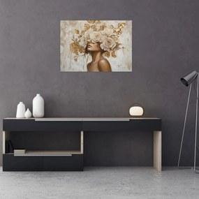 Kép - Lány rózsákkal (70x50 cm)