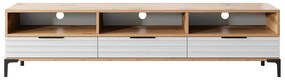 Tv szekrény/asztal Ricko 3D  (természetes tölgy + fehér). 1098752