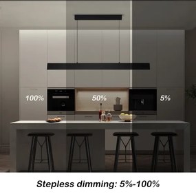 Brilagi - LED Dimmelhető csillár zsinóron SLIMLINE LED/40W/230V 3000-6000K fekete + távirányító