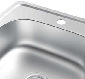 Erga HD, 1 kamrás acél mosogató 485x485x160 mm, ERG-MLS-HD4848S