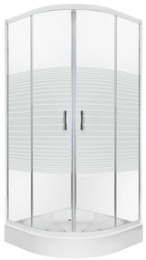 Madera 80x80 cm íves zuhanykabin zuhanytálcával