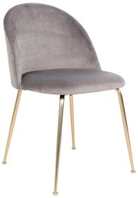 Világosszürke bársony étkezőszék szett 2 db-os Geneve – House Nordic