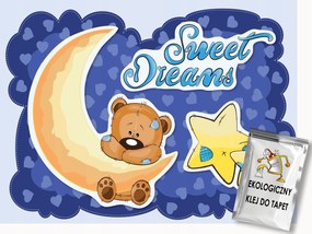 Fotótapéta Flizelina Gyerekeknek Ég Maci Hold Csillagok 350x250 ragasztó