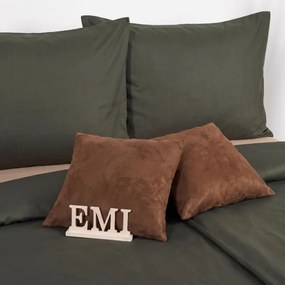 EMI Dark Green damasztszatén ágyneműhuzat