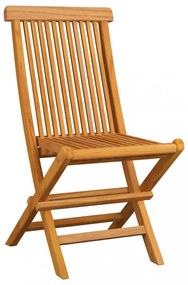 4 db tömör tíkfa kerti szék tópszínű párnával