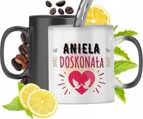 Varázsbögre Angyaloknak Fekete Matt Nyomtatott Mintával 330ml