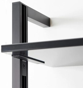 Fekete könyvespolc tölgyfa dekorral 98x210 cm Edge by Hammel – Hammel Furniture