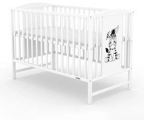 Gyerek kiságy New Baby POLLY Zebra fehér