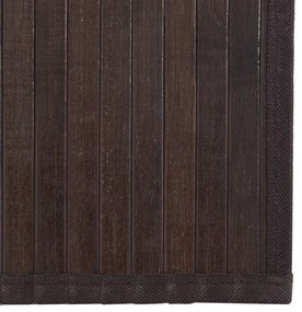 négyszögletű sötétbarna bambusz szőnyeg 70 x 400 cm