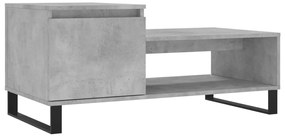 Betonszürke szerelt fa dohányzóasztal 100 x 50 x 45 cm