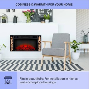 Klarstein Villarrica, elektromos kandalló, 1900 W, LED technológia, távvezérlés