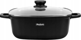 6,5 L-es Fazék Indukciós Fedővel Gáz Indukciós 28x11 CM Fekete