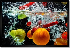 Poszterek keretben 60x40 Gyümölcsök és zöldségek a vízben