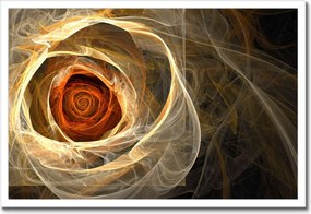 Poszter keretben 60x40 Fraktál rózsa