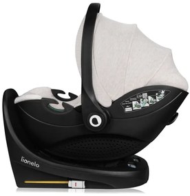 Lionelo - Forgatható autósülés bázissal MOXIE SET i-Size 40-87 cm Homokbézs