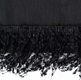 Elegáns asztali futó Jasper 40x140 fekete rojtos glamour dekoratív