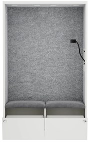 Sally 1150mm korpus Biały - siedzisko Szary