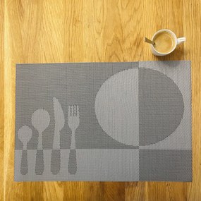 Tányér alátét deluxe food szürke 35x45cm TiaHome