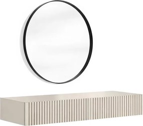 Nicole fali fésülködőasztal fekete tükörrel 60 cm - kasmír matt