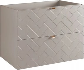 Fürdőszoba szekrény akasztós mosdó alá 80 Kasmír halszálka front Mdf