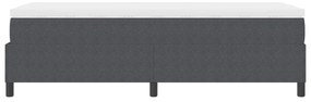 Boxspring Ágy Matraccal Sötét Szürke 100 x 200 cm Kordbársony