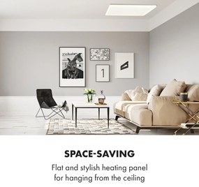 Klarstein Midnight Sun, mennyezeti infravörös hősugárzó, 130,5 x 70,5 cm, 800 W, fehér