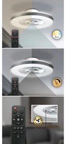 Rabalux - LED Dimmelhető mennyezeti lámpa ventilátorral LED/40W/230V + távirányító
