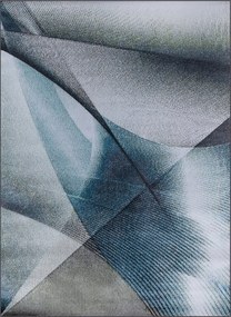 Szőnyeg 160X220CM Modern Nappaliba Szürke Kék Zöld Csúszásgátló