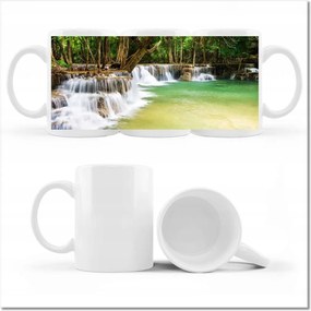 Nyomott mintás bögre tájkép vízeséssel