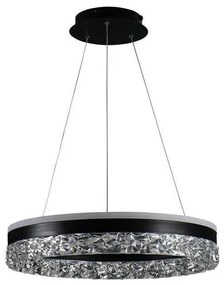 LED dimmelhető csillár zsinóron LED/80W/230V 3000-6500K fekete + távirányítás