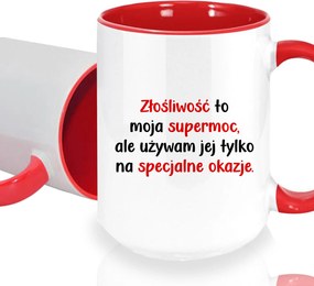 Bögre Fehér XXL Beltéri Piros Ajándék Vicces Kütyü Rosszindulatú Szupererő
