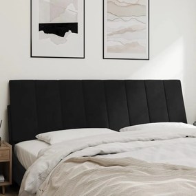 fekete bársony fejtámla párna 160 cm